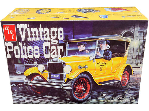 Load image into Gallery viewer, Skill 2 Model Kit 1927 Ford T Vintage Police Car 1/25 Scale Model by AMT
