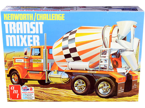 Load image into Gallery viewer, Skill 3 Model Kit Kenworth / Challenge Transit Cement Mixer Truck 1/25 Scale Model by AMT
