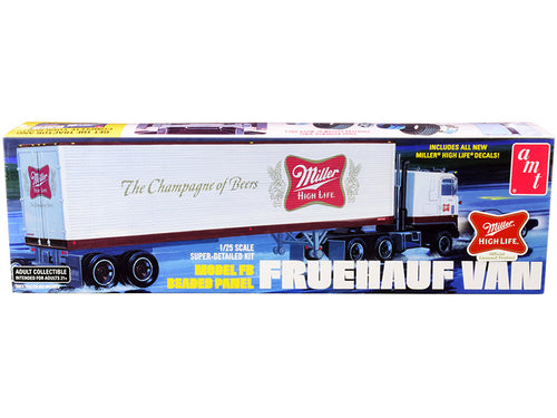Load image into Gallery viewer, Skill 3 Model Kit Fruehauf FB Beaded Panel Van Trailer "Miller" 1/25 Scale Model by AMT
