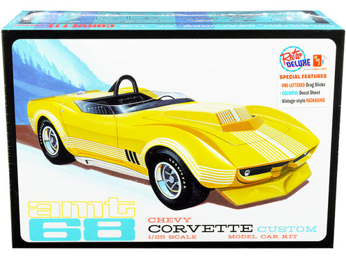 Load image into Gallery viewer, Skill 2 Model Kit 1968 Chevrolet Corvette Custom 1/25 Scale Model by AMT

