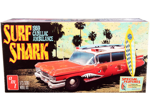 Load image into Gallery viewer, Skill 2 Model Kit 1959 Cadillac Ambulance "Surf Shark" 1/25 Scale Models by AMT
