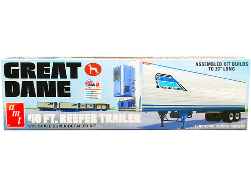 Load image into Gallery viewer, Skill 3 Model Kit Great Dane 40 Ft. Reefer Refrigerated Trailer 1/25 Scale Model by AMT
