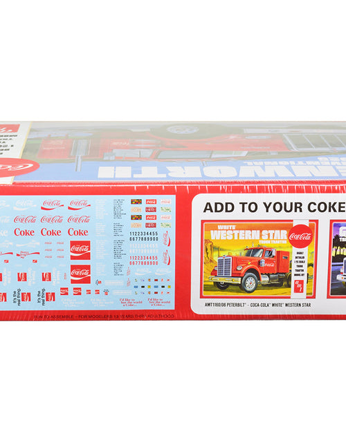 Load image into Gallery viewer, Skill 3 Model Kit Kenworth Conventional W-925 Tractor Truck "Coca-Cola" 1/25 Scale Model by AMT
