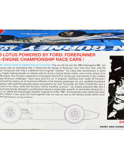Load image into Gallery viewer, Skill 2 Model Kit Dan Gurney Lotus Racer 1/25 Scale Model by AMT
