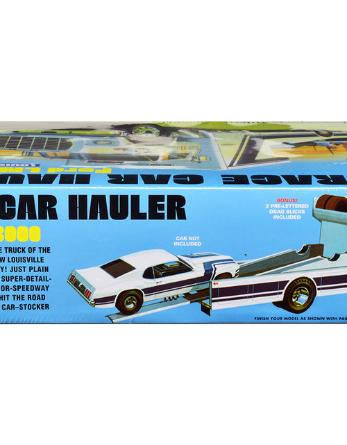 Load image into Gallery viewer, Skill 3 Model Kit Ford LN 8000 Race Car Hauler Louisville Line 1/25 Scale Model by AMT
