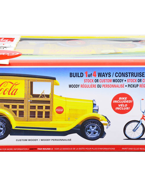 Load image into Gallery viewer, Skill 3 Model Kit 1929 Ford Woody/Pickup 4-in-1 Kit "Coca-Cola" 1/25 Scale Model Car by AMT
