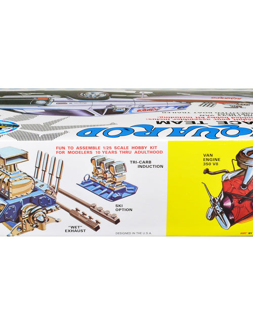 Load image into Gallery viewer, Skill 2 Model Kit Chevrolet Custom Van with Drag/Ski Boat and Trailer "Aqua Rod Race Team" 1/25 Scale Model by AMT
