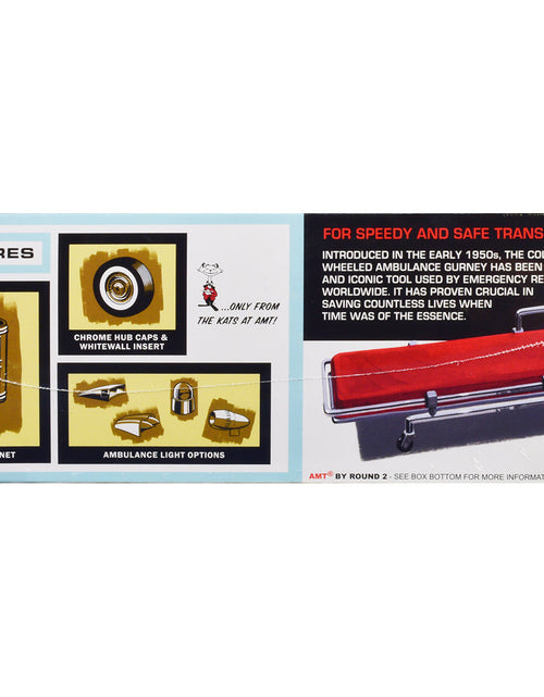 Load image into Gallery viewer, Skill 2 Model Kit 1959 Cadillac Ambulance with Gurney Accessory 1/25 Scale Model by AMT

