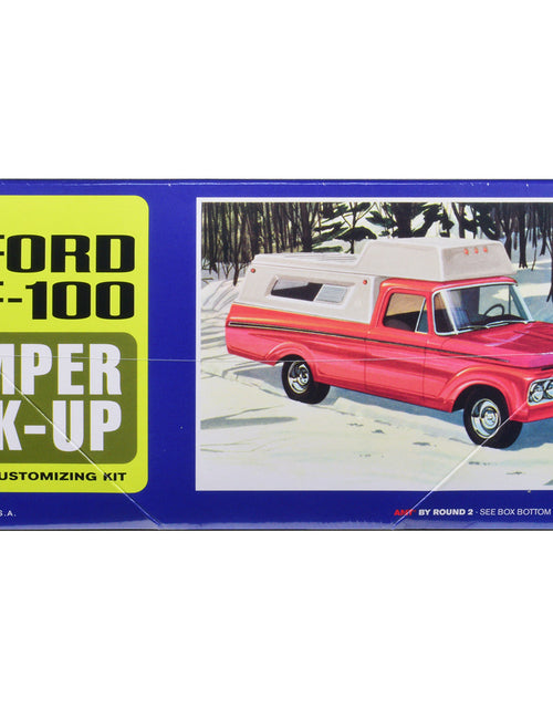 Load image into Gallery viewer, Skill 2 Model Kit 1963 Ford F-100 Camper Pickup Truck 3-in-1 Kit 1/25 Scale Model by AMT
