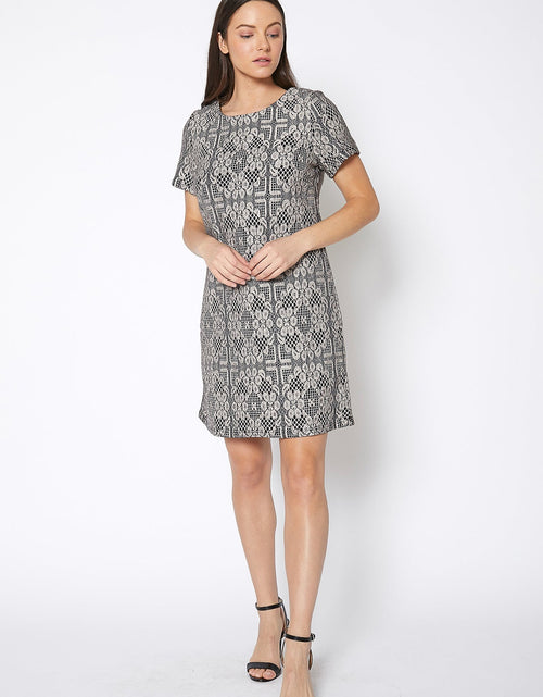 Load image into Gallery viewer, Women's Flower Embossed Shift Dress by Shop at Konus
