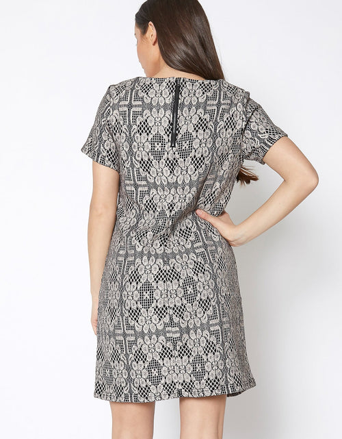 Load image into Gallery viewer, Women's Flower Embossed Shift Dress by Shop at Konus
