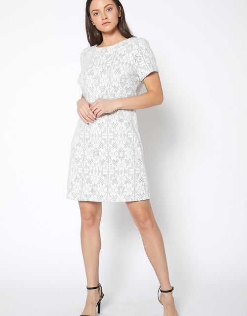 Load image into Gallery viewer, Women's Flower Embossed Shift Dress by Shop at Konus

