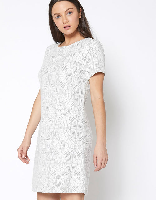 Load image into Gallery viewer, Women's Flower Embossed Shift Dress by Shop at Konus
