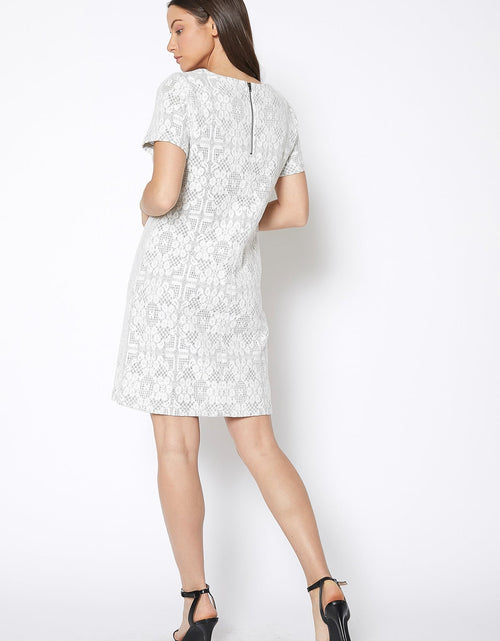 Load image into Gallery viewer, Women's Flower Embossed Shift Dress by Shop at Konus

