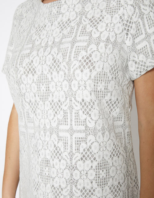 Load image into Gallery viewer, Women's Flower Embossed Shift Dress by Shop at Konus

