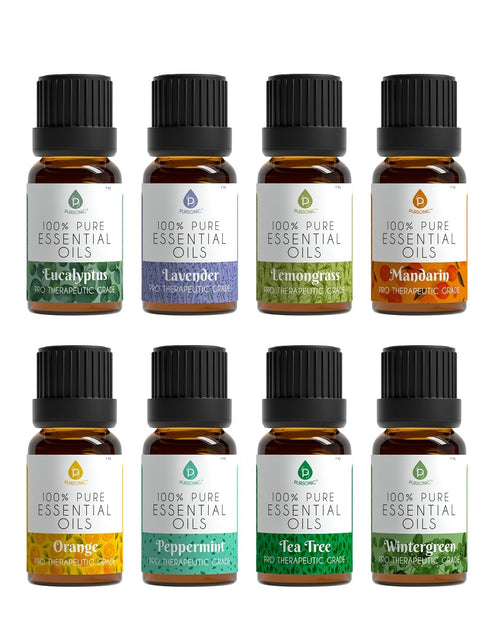 Load image into Gallery viewer, 8 pack of 100% Pure Essential Aromatherapy Oils by Pursonic
