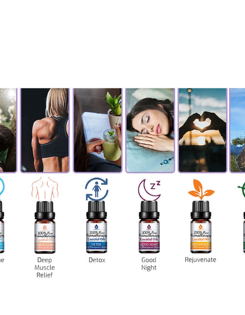 Load image into Gallery viewer, 6 Pack of 100% Pure Essential Aromatherapy Oils Blends by Pursonic
