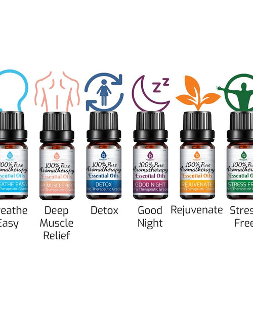 Load image into Gallery viewer, 6 Pack of 100% Pure Essential Aromatherapy Oils Blends by Pursonic
