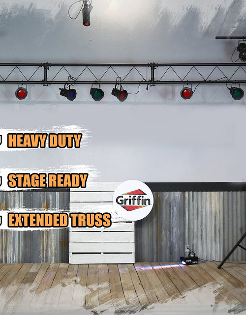 Load image into Gallery viewer, Light Truss Stand System by GRIFFIN - I-Beam Trussing Set &amp; DJ Booth Platform Kit - Hanging Mount by GeekStands.com

