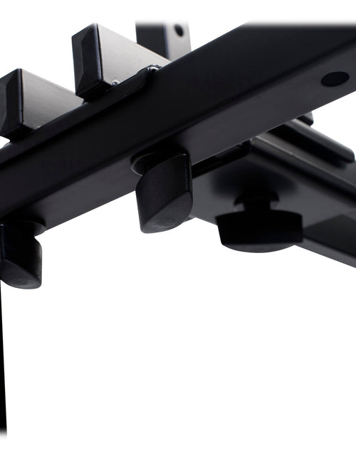 Load image into Gallery viewer, Double Piano Keyboard &amp; Laptop Stand by GRIFFIN - 2 Tier/Dual Portable Studio Mixer Rack for Turntables, DJ Coffins, Speakers, Digital Music Gear by GeekStands.com
