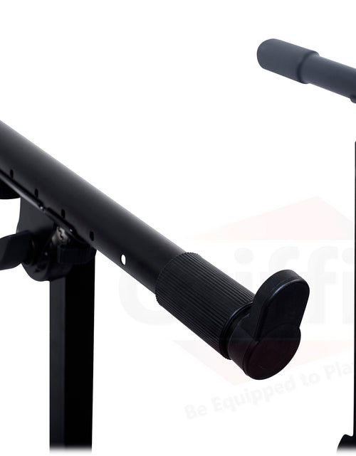 Load image into Gallery viewer, Double Piano Keyboard &amp; Laptop Stand by GRIFFIN - 2 Tier/Dual Portable Studio Mixer Rack for Turntables, DJ Coffins, Speakers, Digital Music Gear by GeekStands.com
