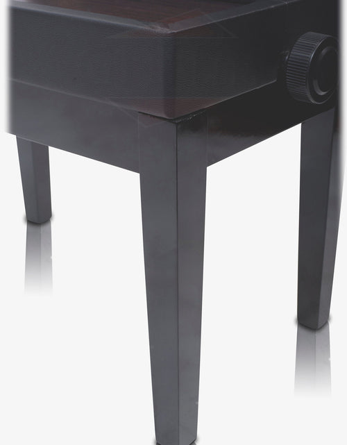 Load image into Gallery viewer, GRIFFIN Premium Antique Piano Bench - Adjustable Black Solid Wood Frame &amp; PU Leather Padded Cushion - Vintage Ergonomic Musicians Keyboard Chair by GeekStands.com
