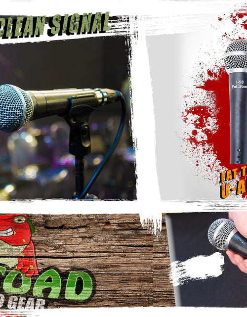 Load image into Gallery viewer, Dynamic Vocal Microphones with Clips (2 Pack) FAT TOAD - Cardioid Handheld, Unidirectional Mic - Singing Wired Microphone for Music Stage Instrument by GeekStands.com
