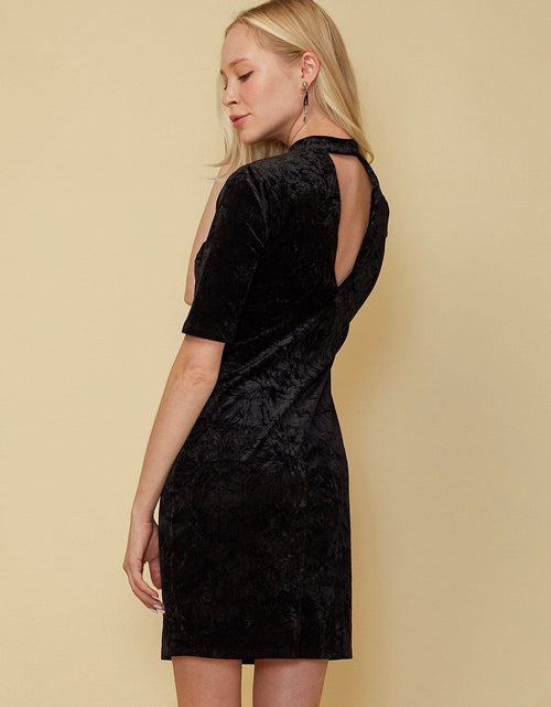 Load image into Gallery viewer, Velvet Deep V Cutout Back Dress by Shop at Konus
