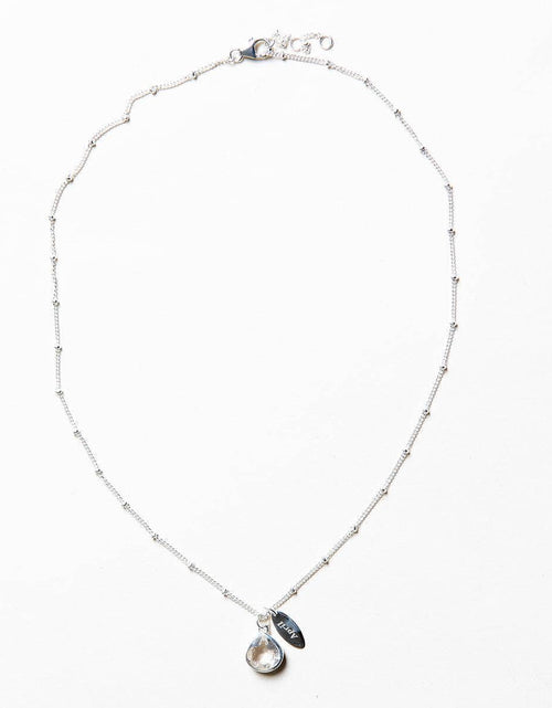 Load image into Gallery viewer, April Herkimer Diamond Birthstone Necklace by Tiny Rituals

