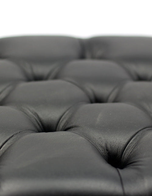 Load image into Gallery viewer, Genuine Leather Adjustable Piano Bench by GRIFFIN - Black Solid Wood Vintage Style &amp; Heavy-Duty Ergonomic Keyboard Stool - Cushion Seat With Storage by GeekStands.com
