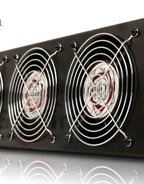 Load image into Gallery viewer, GRIFFIN Rackmount Cooling Fan - 3U Ultra-Quiet Triple Exhaust Fans, Keep Studio Audio Equipment Gear Cool - Rack Mount on Network IT System Server by GeekStands.com
