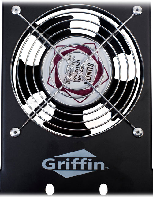Load image into Gallery viewer, GRIFFIN Rackmount Cooling Fan - 3U Ultra-Quiet Triple Exhaust Fans, Keep Studio Audio Equipment Gear Cool - Rack Mount on Network IT System Server by GeekStands.com
