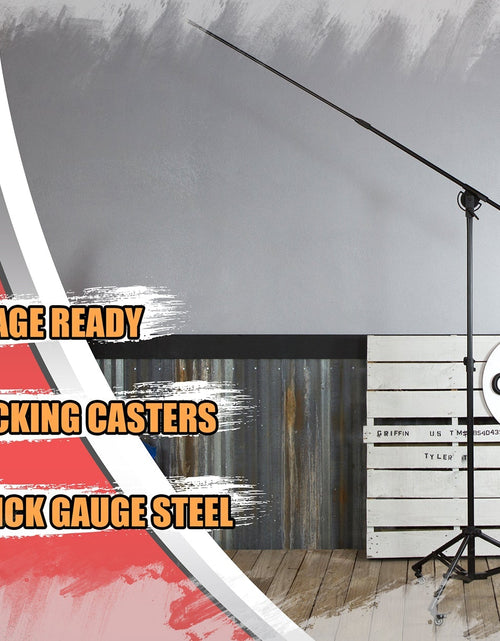 Load image into Gallery viewer, GRIFFIN Professional Studio Microphone Boom Stand with Casters - Extended Height Recording Mic by GeekStands.com
