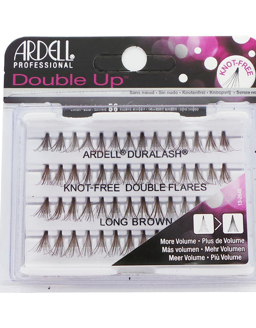 Load image into Gallery viewer, ARDELL Double Up Knot-Free Double Flares - Long Brown
