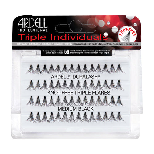 Load image into Gallery viewer, ARDELL Triple Individuals Knot-Free Triple Flares - Medium Black
