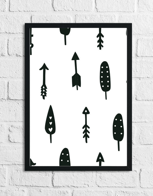 Load image into Gallery viewer, Scandinavian Arrow Pattern Children's Nursery Bedroom Wall Decor Print by WinsterCreations™ Official Store
