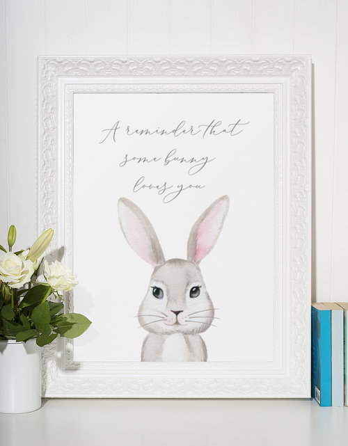 Load image into Gallery viewer, A Reminder That Some Bunny Loves You Spring Easter Seasonal Wall Home Decor Print by WinsterCreations™ Official Store
