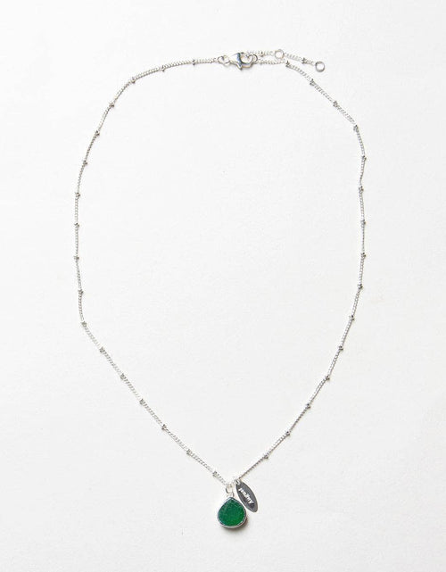 Load image into Gallery viewer, August Green Jade Birthstone Necklace by Tiny Rituals
