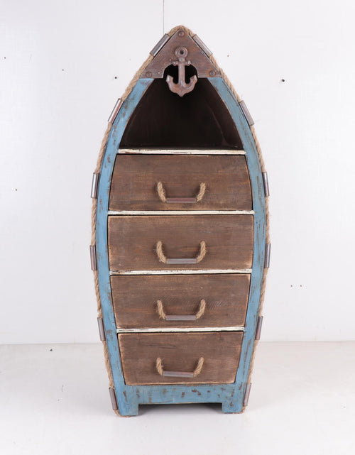 Load image into Gallery viewer, Solid wood boat shaped cabinet with drawers by Peterson Housewares &amp; Artwares
