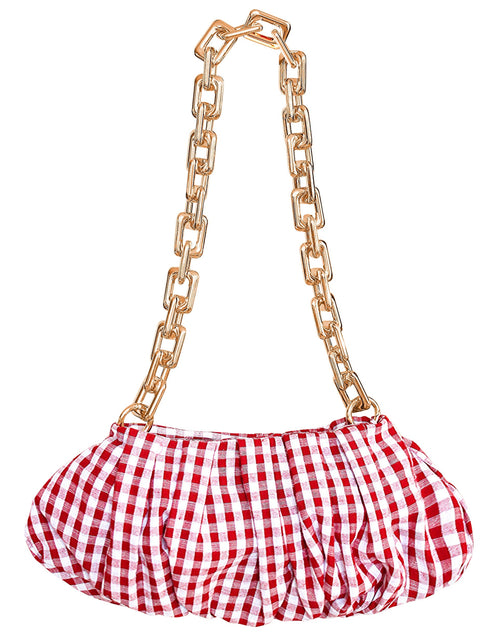 Load image into Gallery viewer, AWAN Ruffle Bag, in Red Gingham by BrunnaCo
