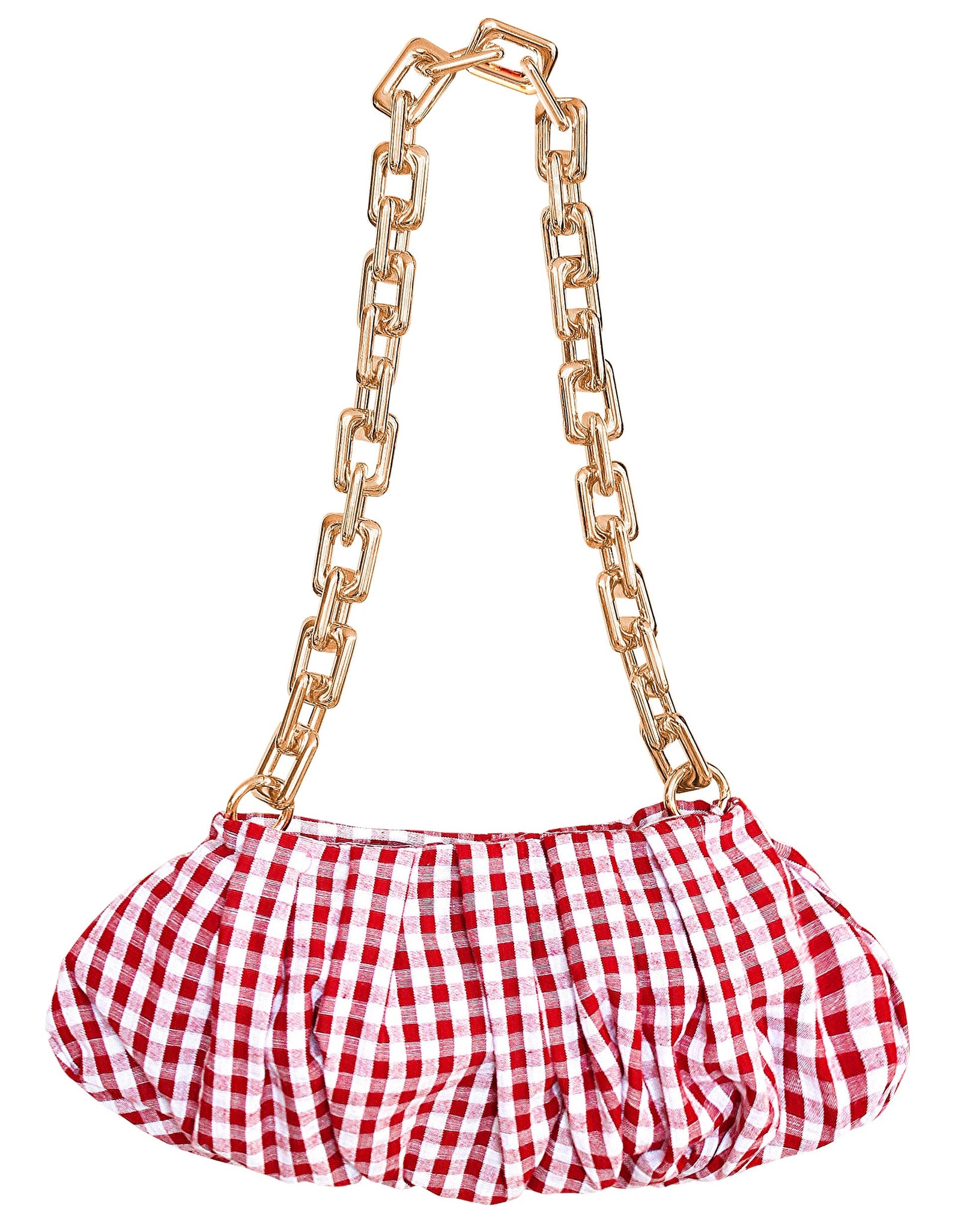 AWAN Ruffle Bag, in Red Gingham by BrunnaCo