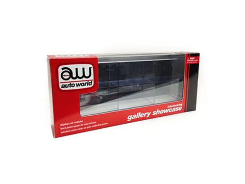 Load image into Gallery viewer, 6 Car Interlocking Collectible Display Show Case for 1/64 Scale Model Cars by Auto World
