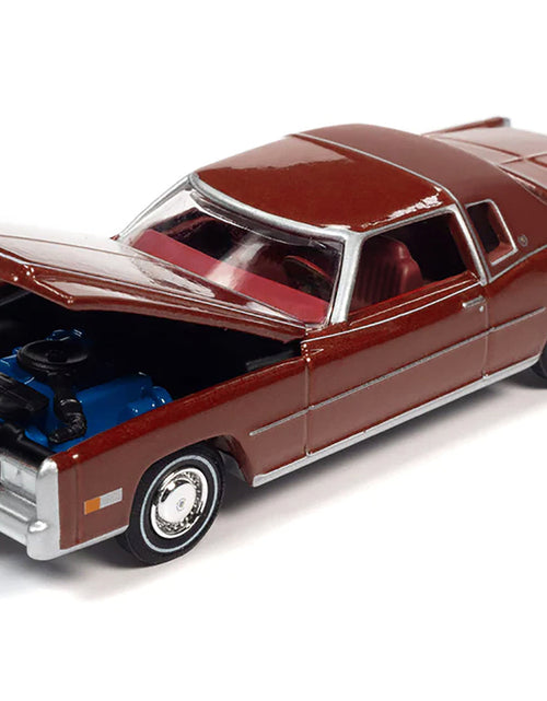 Load image into Gallery viewer, 1975 Cadillac Eldorado Firethorn Red Metallic with Rear Section of Roof Matt Dark Red "Luxury Cruisers" Limited Edition to 14910 pieces Worldwide 1/64 Diecast Model Car by Auto World
