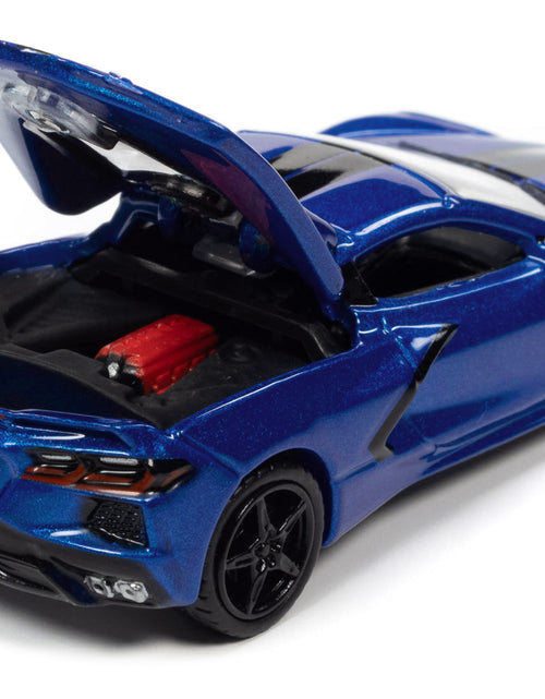 Load image into Gallery viewer, 2020 Chevrolet Corvette Elkhart Lake Blue Metallic "Sports Cars" Limited Edition 1/64 Diecast Model Car by Auto World
