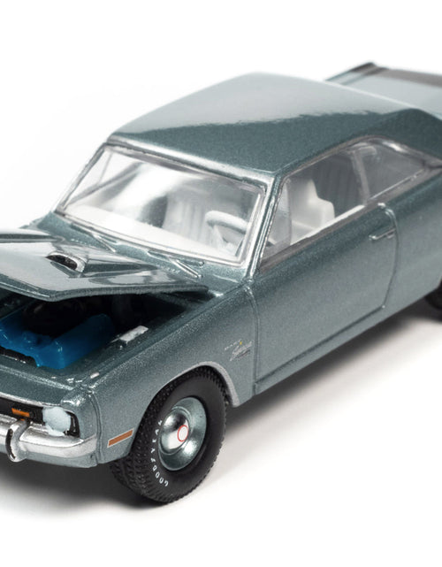 Load image into Gallery viewer, 1971 Dodge Dart Swinger 340 Special Light Gunmetal Gray Metallic with Black Tail Stripe "Vintage Muscle" Limited Edition 1/64 Diecast Model Car by Auto World

