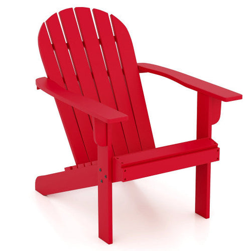Load image into Gallery viewer, Acacia Wood Lounge Patio Adirondack Chair with Inclined Seat-Red
