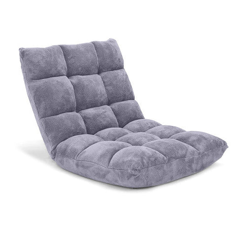 Load image into Gallery viewer, Adjustable 14-position Cushioned Floor Chair-Gray
