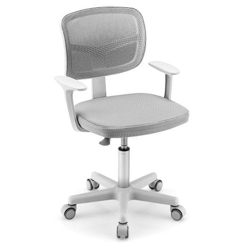 Load image into Gallery viewer, Adjustable Desk Chair with 5 Rolling Casters for Kids-Gray
