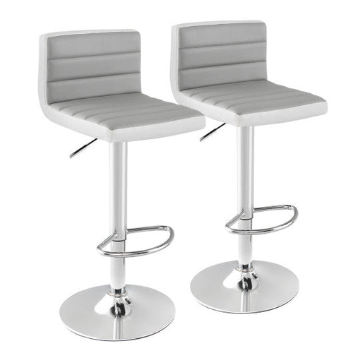 Load image into Gallery viewer, Set of 2 Adjustable Heights Barstool with PU Leather
