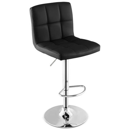 Load image into Gallery viewer, Adjustable Swivel Bar Stool with PU Leather-Black
